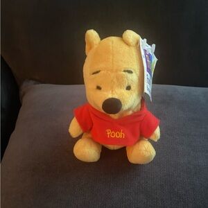Pooh Bear With Red Shirt. 6 1/2” Beanbag Friend.